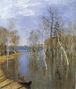 Levitan, Isaak Fruhling, flood oil painting picture wholesale